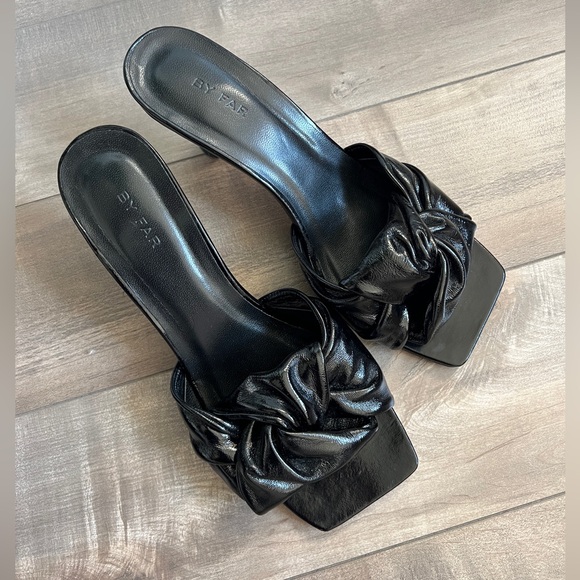 ByFar black leather sandals - Picture 5 of 7